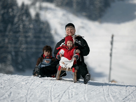 Rodeln Torghele's Wald + Fluh - Winterurlaub im Allgäu - Rodeln